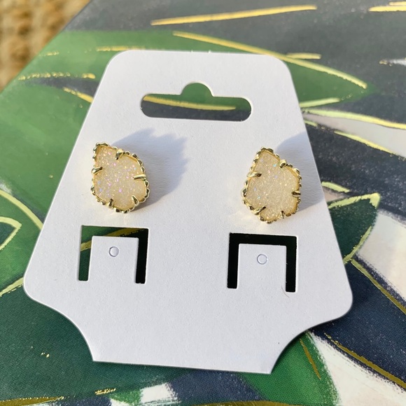 Kendra Scott Tessa stud earrings iridescent drusy